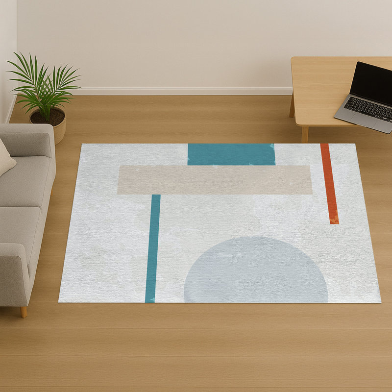 Geometric Area Rug, Runner 70 x 140 cm
