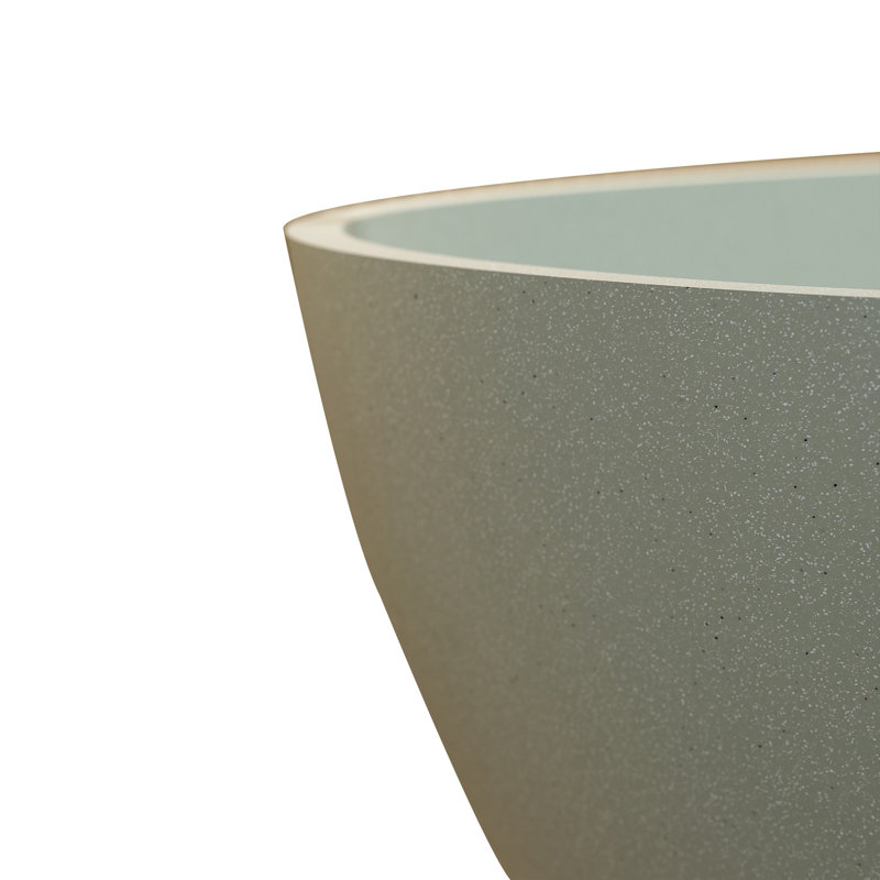 Turquoise 63 - Inch Freestanding Soaking Tub, Hard And Wear , Non Permeable 63'' Solid Surface Bathtub, , Ergonomic Design For A Relaxing Soak