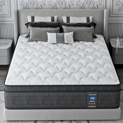 14 Inch Memory Foam Hybrid Mattress Pocket Spring Medium Firm Euro Top For Motion Isolation Pressure Relief Edge Support Certipur-us