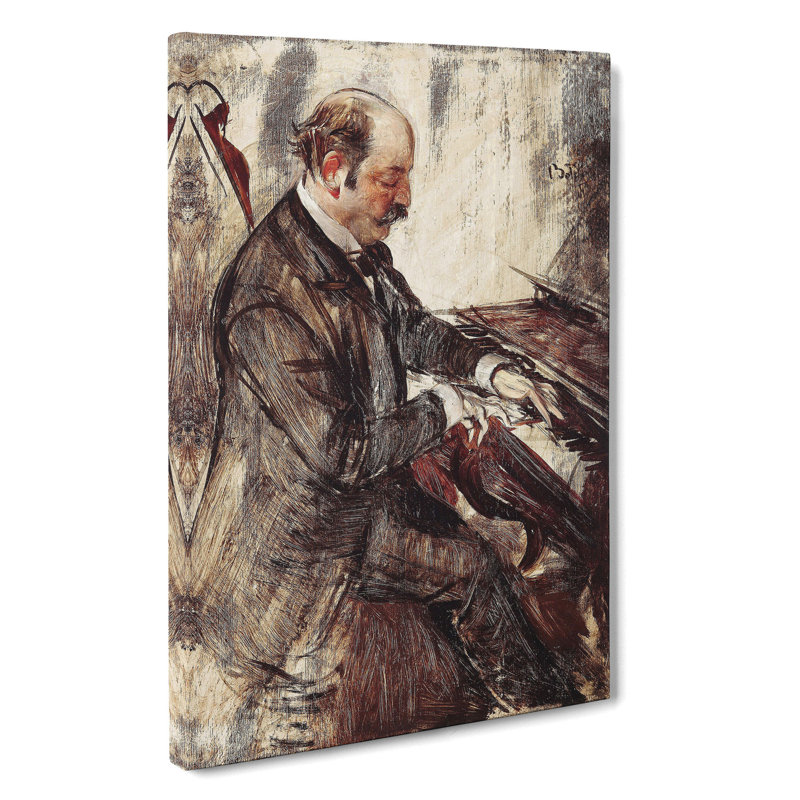Giovanni Boldini The Pianist by Giovanni Boldini - Wrapped Canvas, 50cm H x 35cm W x 3cm D