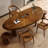 Brown Free form Solid Wood Dining Table-1222885200