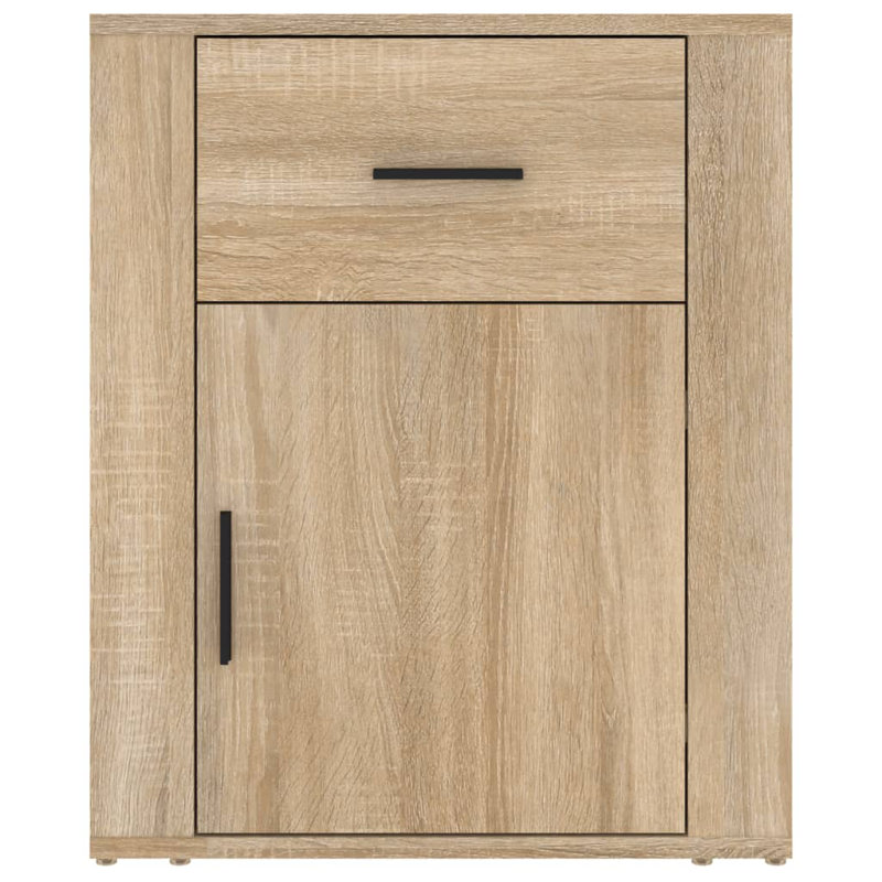 Karinn 50cm W Manufactured Wood Bedside Table, Sonoma Oak