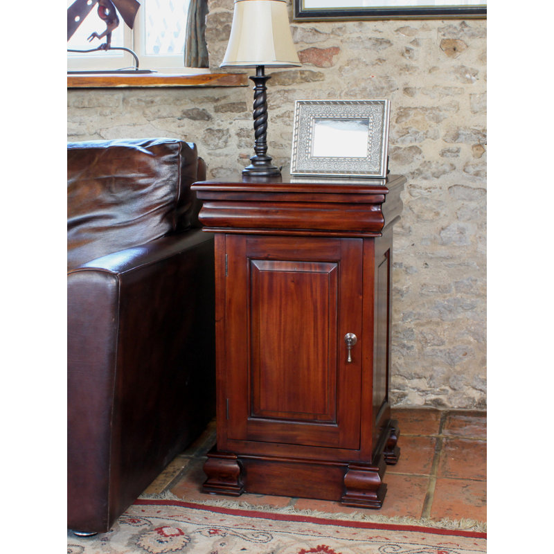 Deener Solid Wood Block End Table