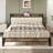 Upholstered Metal Bookcase Storage Bed-246066621
