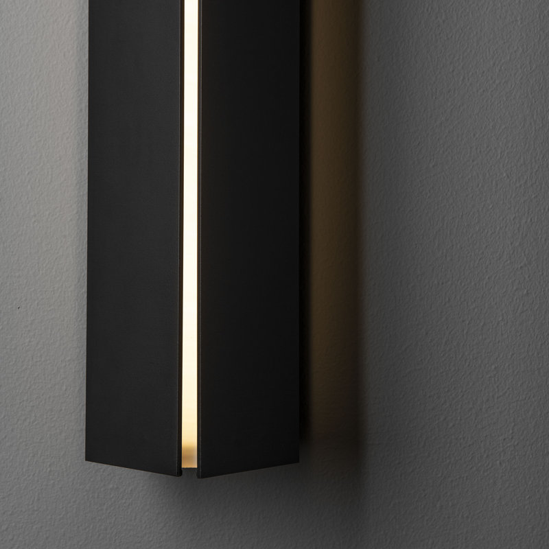 Gallery Steel LED Flush Mounted Sconce, Black