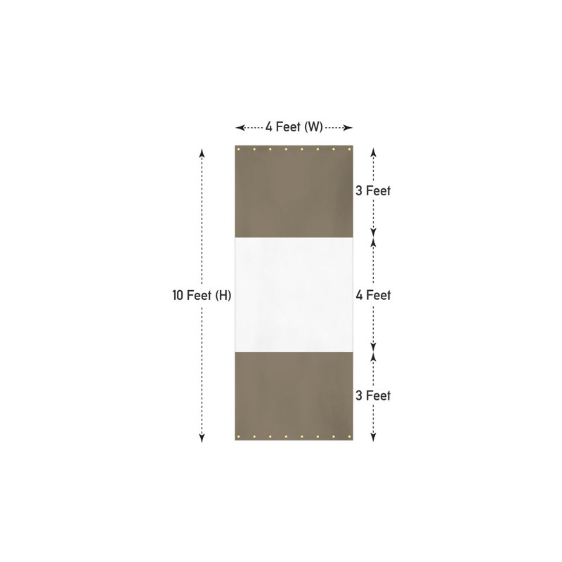 Blue Elephant Black, Beige, 304.8cm H x 121.9cm W