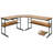 Doireann L-Shaped Metal Base Drafting Table-80712226