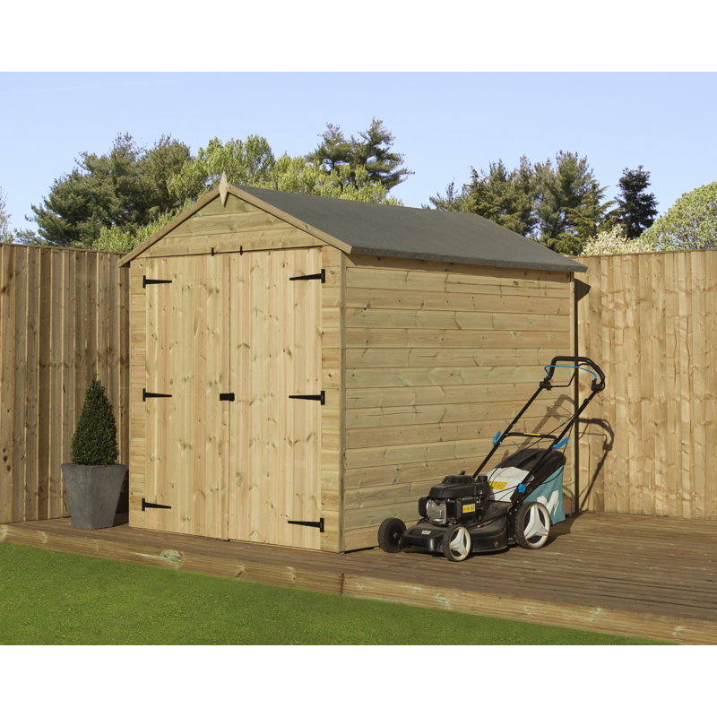Premier Apex Shiplap Wooden Shed, 6ft. W x 8ft. D