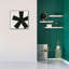  «P ponctuated Black Square 7» par Michael Mullan, art mural sur toile, 26 po x 26 po