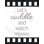 «Jambrina Let's Cuddle and Watch Films» par Kelley Talent - art textuel sur toile tendue