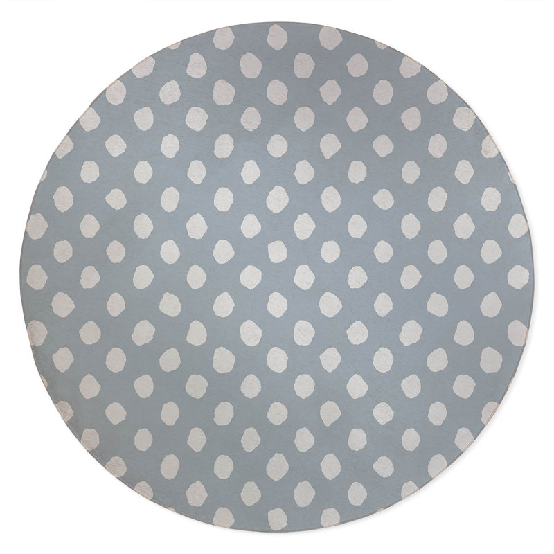Tapis d'extérieur à gros pois antidérapant, Rond 5 pi