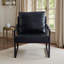 Chaise d'appoint en polyuréthane avec structure en métal noir, fauteuil ergonomique-1093135269
