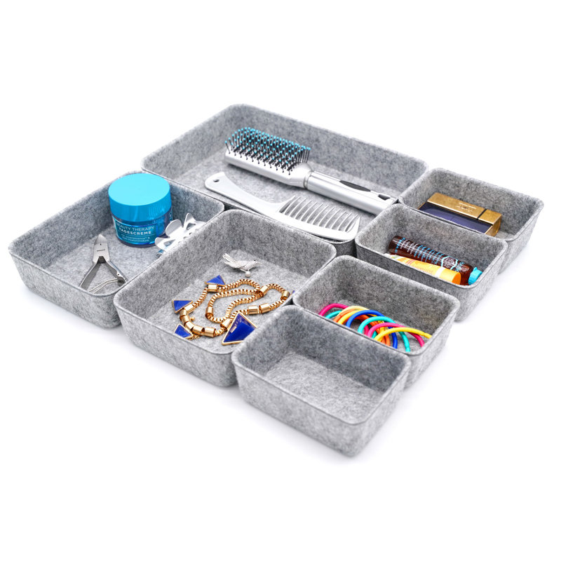 2.4'' H x 7.9'' W x 10.8'' D Organizer Set, Gray