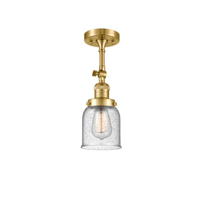 Appliquee à bras 1 lumières bell Norberto, Or satiné, Grainé
