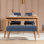 Karyana Scandinavian Extendable Dining Table & Chairs Set (4 Pieces), Atlantic Pine & Dark Blue | 100% Melamine Coated Particle Board, Table: 50.8 x 29.5 x 31.5 in, Chairs: 18.5 x 35.4 x 17.7 in | Stylish and Functional for Modern Homes