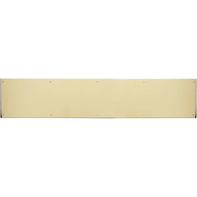 Screw Mount Kick Plate, 6" H x 28" W x 0.05" D, Satin Nickel