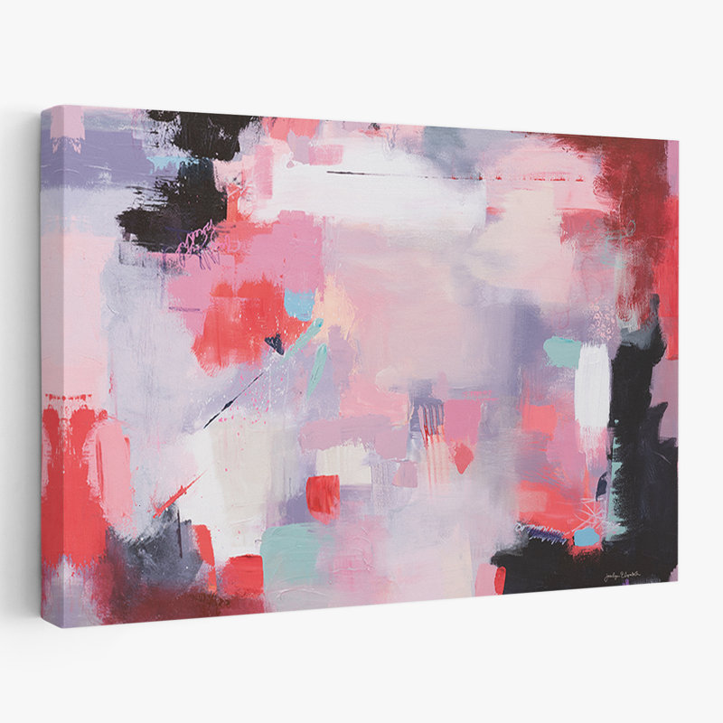 Abstrait Painterly - Dont Say Love, H 24 po x l 36 po