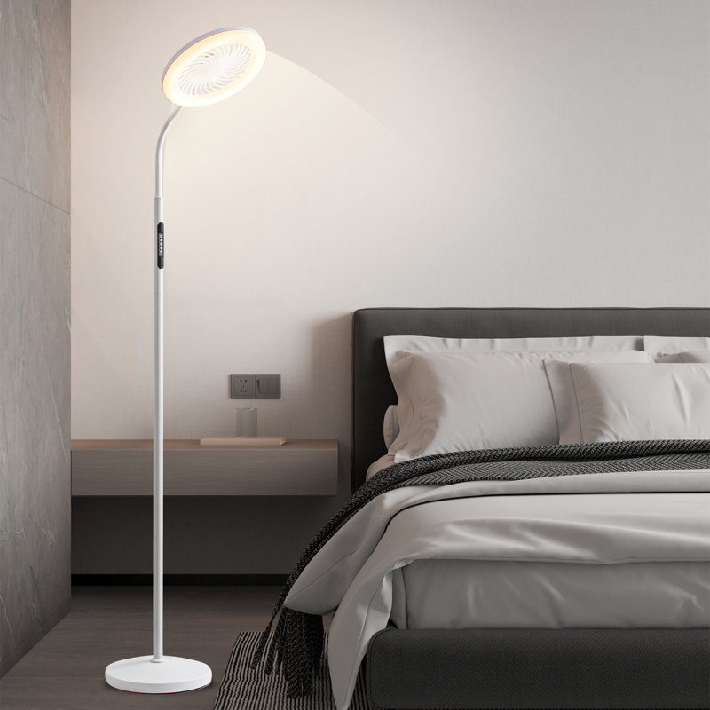 Leira 72.4" Dimmable LED Floor Lamp with Fan USB and Remote