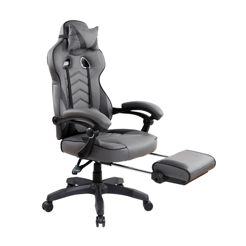Gaming Racing Style Fully Reclining Executive Office Chair With Footrest,