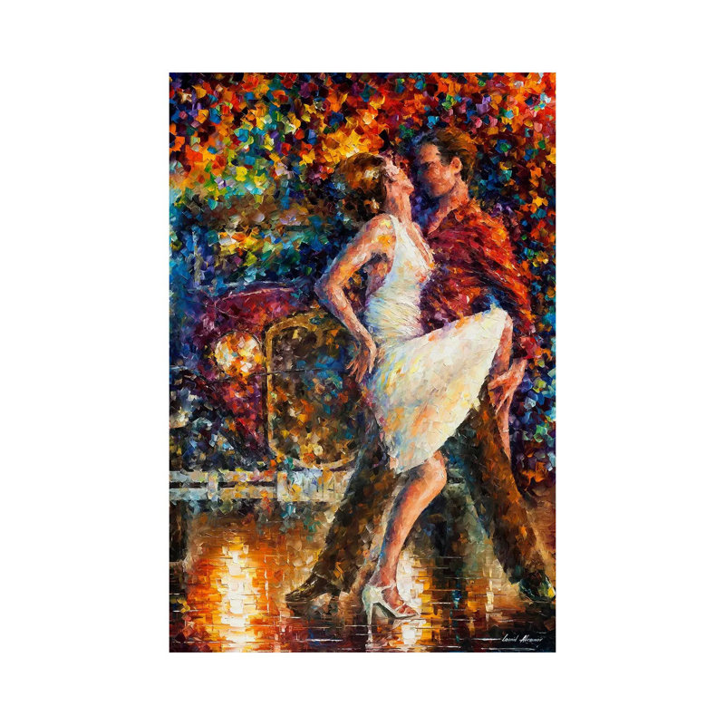 «Eernal Emotion» par Leonid Afremov - reproduction d'art sur toile tendue, H 26 po x l 18 po x 1,5 po
