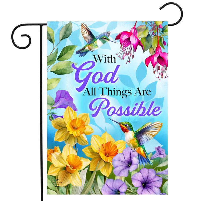 Drapeau de jardin «All Things Are possible»
