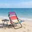 Chaise de plage portative pliante avec appui-tête pour camping ou banc