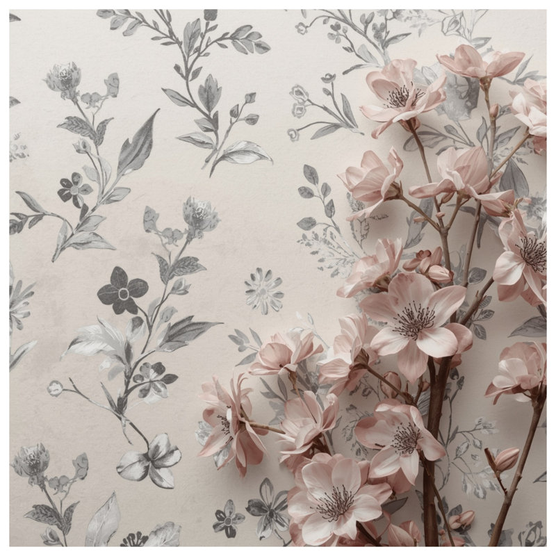 Pink Cherry Blossom Branch Comforter, Twin Extra Long