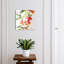 Key cabinet, Opens to the right, 30x30x5, White, Climbing plants with red flowers, 