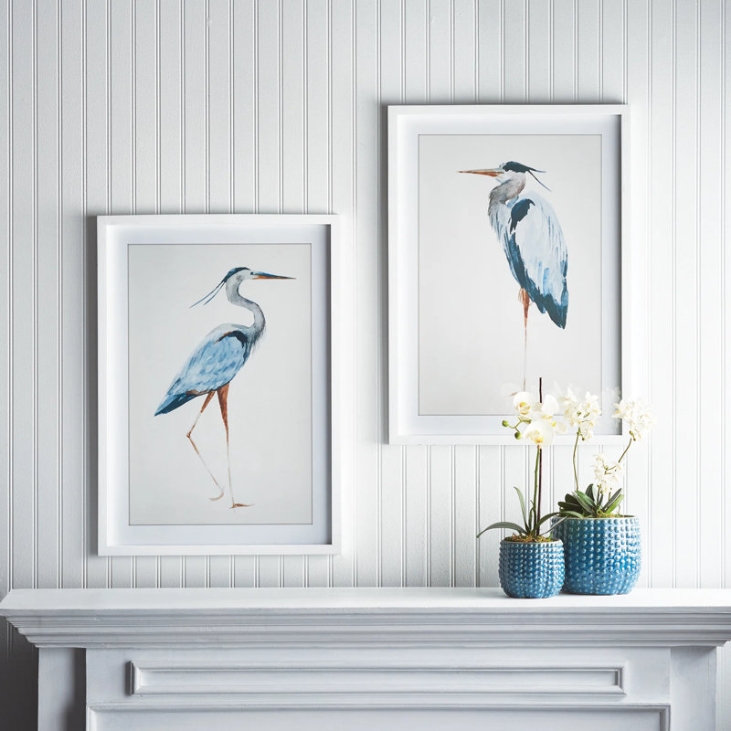 Blue Heron Prints Set