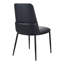 Chaise d'appoint de salle à manger en cuir noir