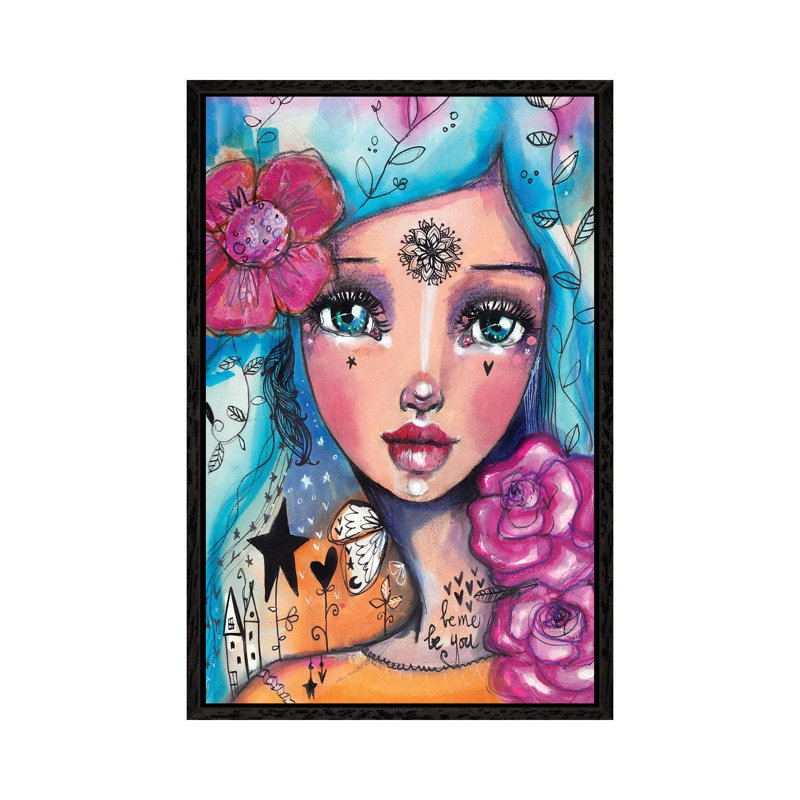 Be You by Tamara Laporte - Print on Canvas, 152.5 cm H x 101.5 cm W, Black Framed