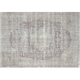 One-of-a-Kind Hand-Knotted 1960s 8'5" x 12' Wool Area Rug in Gray