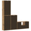 4 Piece TV Units With Storage ODDA Solid Wood Pine-1369790910