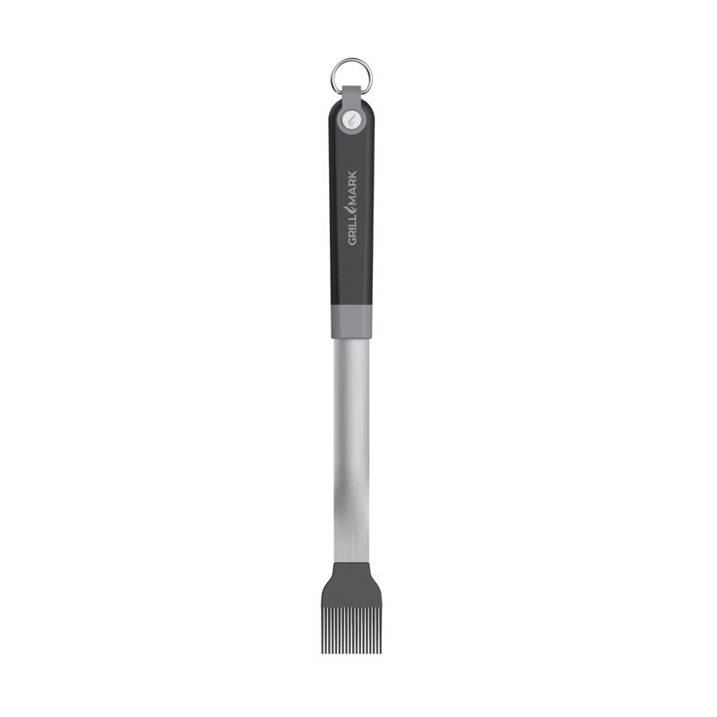 Grill Mark Black and Silver Silicone Grill Basting Brush