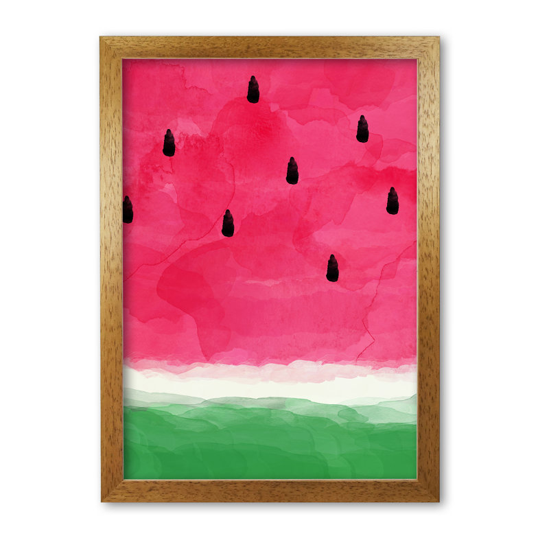 Watermelon Abstract - Print, 42cm H x 29.7cm W x 4cm D, Wrapped Canvas