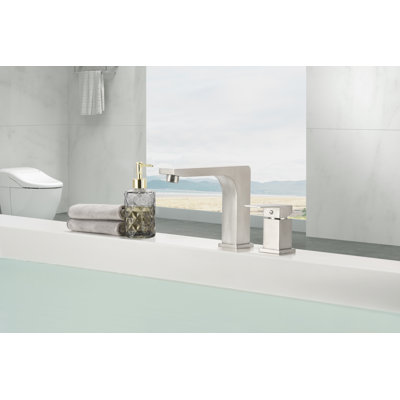 Icon Collection Single Handle Deck-Mount 4.6 gpm Roman Tub Faucet with Rough-In Valve - Brushed Nickel