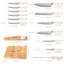 Nanfang Brothers Damascus Steel Knife Block Set