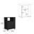 Lower Microwave Pantry 29" H, Single Door Cabinet, One Open Shelf, Three Side Shelves-1357648068