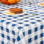 Nappe en vinyle à carreaux avec envers en flanelle, 132 x 178 cm, bleu