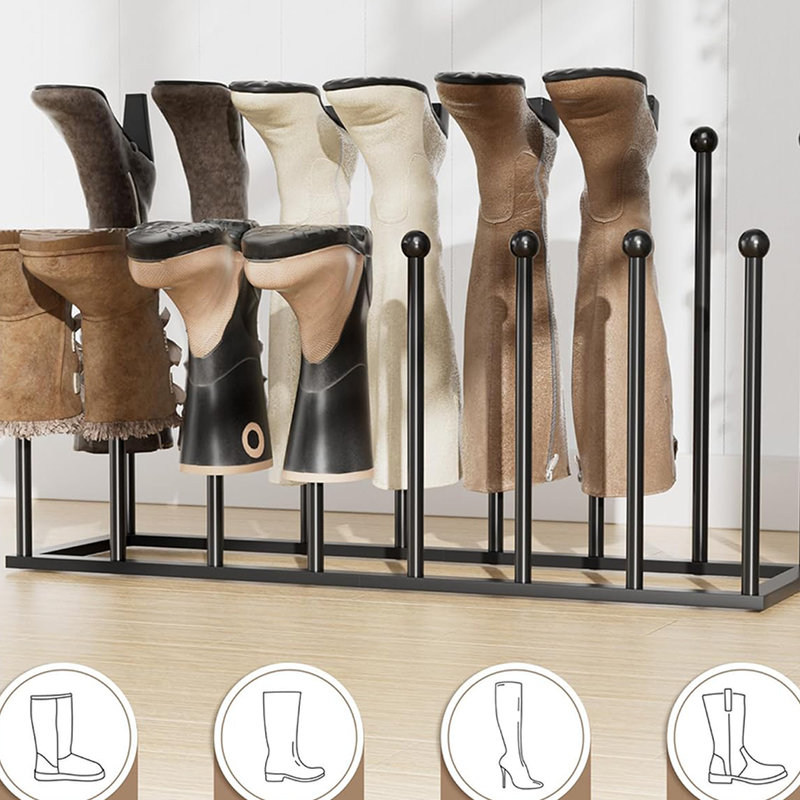 Latitude Run® Boot Rack Organizer Tall Boots for Closet, Entryway ...