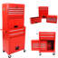 6 Metal Tool Cabinet With Lock And Wheels - 220Lbs, Red Storage 15Kg Drawer, Workshop-1485006377
