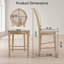 Ensemble de 2 tabourets de bar en bois massif avec tabourets en bois