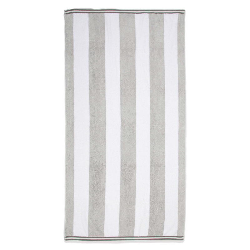Serviette de plage réversible 100% coton Aston & Arden 30 x 70, Gris clair / Gris foncé