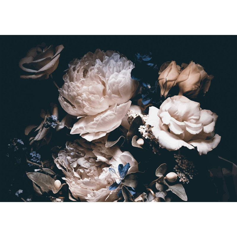 Murale bouquet de pivoines Yesmin, l 106 po x L 187 po