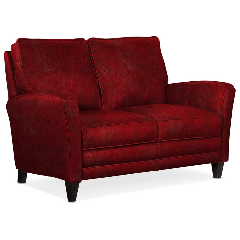 Zion Upholstered 63'' Loveseat, Empyrean Mist Genuine Leather, Plantation