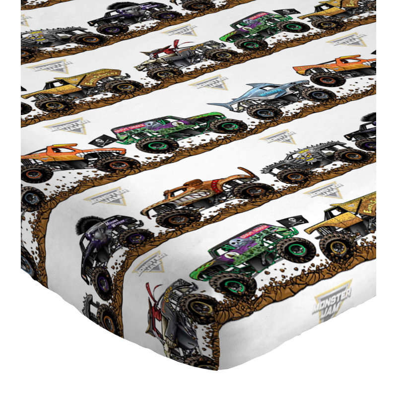 Monster Jam Tracks Twin Bed Set