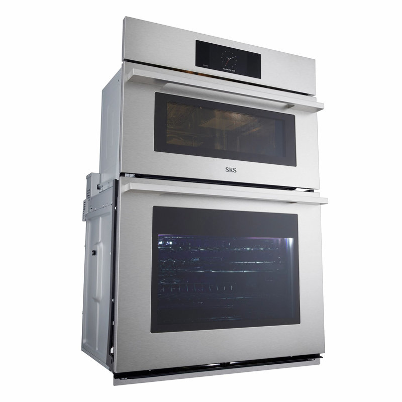 30" Matte Black Smart Combination Wall Oven