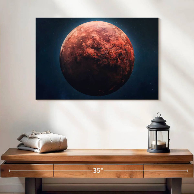 Oberle Red Mars Planet, 16" H x 24" W