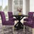 5-piece Dining Set, Cross-Buck Round Table with 4 Tufted Chairs-379331033