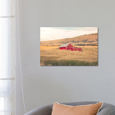 Montana Red Barn 1 Piece Wrapped Canvas Wall Art